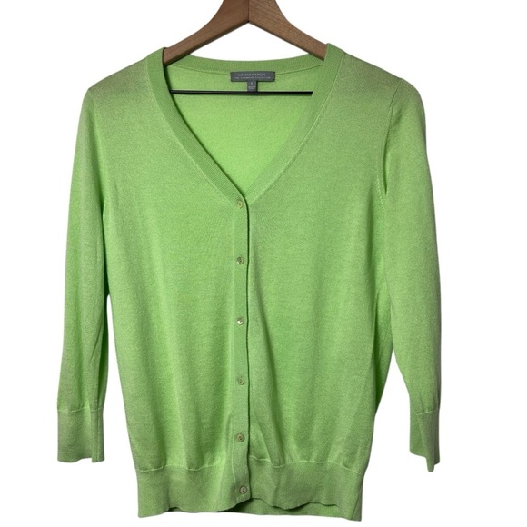 NEIMAN MARCUS THE CASHMERE COLLECTION LIGHT GREEN WOMEN SWEATER & TANK LARGE - Picture 1 of 9